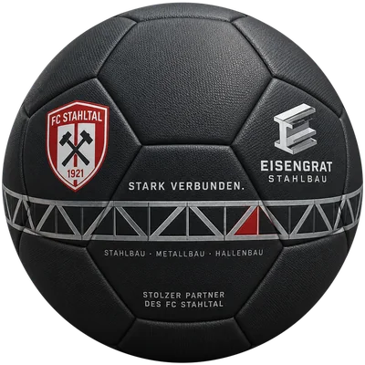 Sponsorenball: Vereinswappen und Firmenlogo