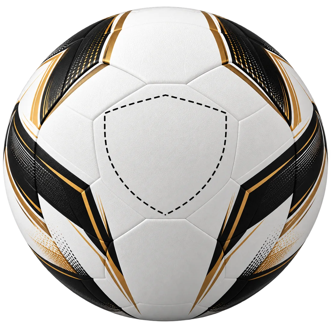 Balón con la zona de impresión del logo del club